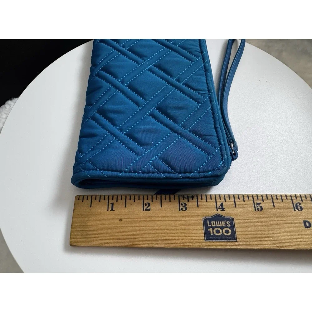 Vera Bradley Quilted‎ Wristlet Top Zip Wallet Tango Teal RFID Protection - Picture 9 of 9
